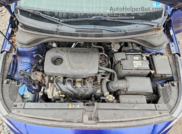 3KPC24A39KE079380 2019 HYUNDAI ACCENT Blue ძრავის განყოფილების ხედი