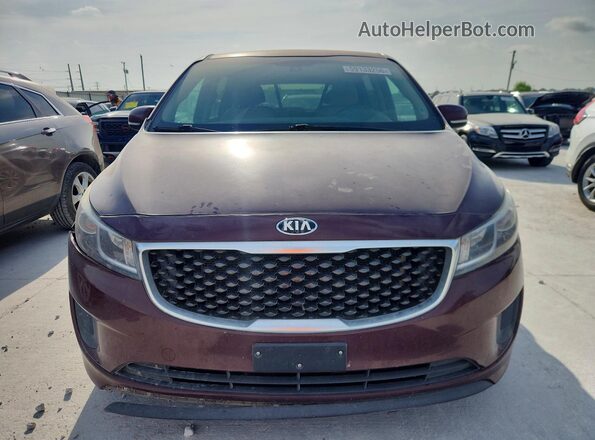 KNDMB5C16J6389349 2018 KIA SEDONA Maroon უკანა ხედი
