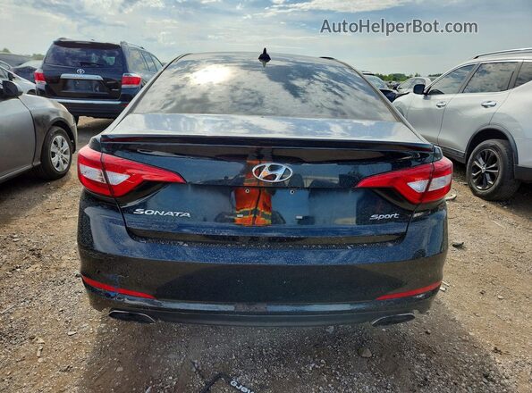 5NPE34AF5HH534715 2017 HYUNDAI SONATA Black Вид салону спереду