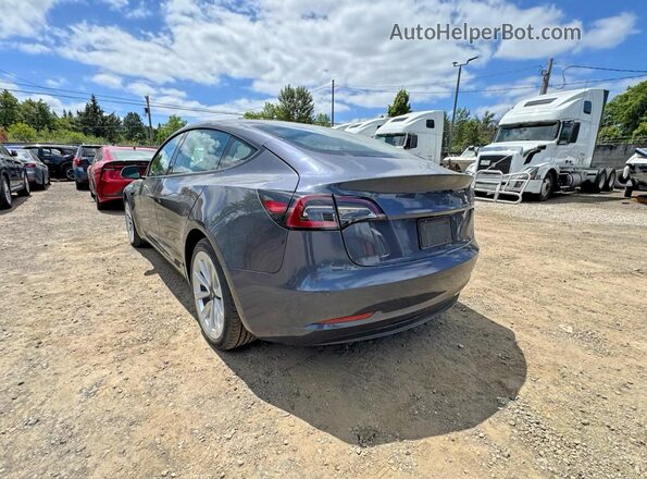 5YJ3E1EA5NF185418 2022 TESLA MODEL 3 Gray Առջևի աջ