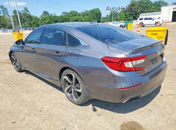 1HGCV1F3XJA056272 2018 HONDA ACCORD Серый Задняя правая четверть