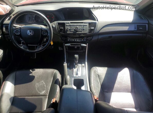 1HGCR2F17HA135949 2017 HONDA ACCORD Красный Вид щитка приборов