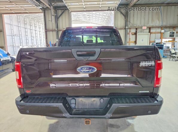 1FTEW1EG7JKD52224 2018 FORD F150 Maroon Вид салону спереду