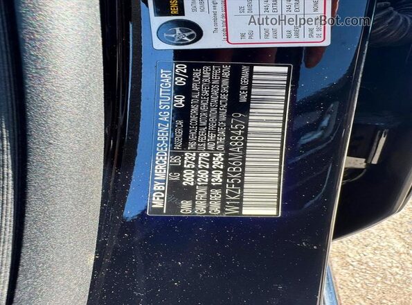 W1KZF5KB6MA884579 2021 MERCEDES-BENZ E Черный Вид задних сидений