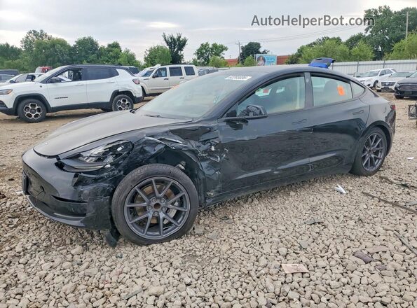 5YJ3E1EA2PF506821 2023 TESLA MODEL Черный Задняя левая четверть
