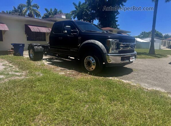 1FD0X4GTXKEC11663 2019 FORD F450 Black Rear left