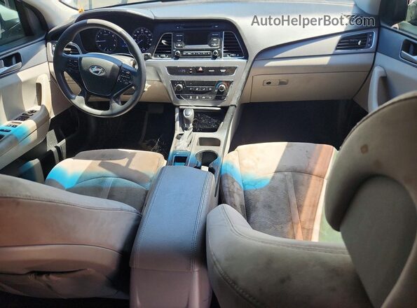 5NPE24AF1HH485046 2017 HYUNDAI SONATA White Widok zestawu wskaźników