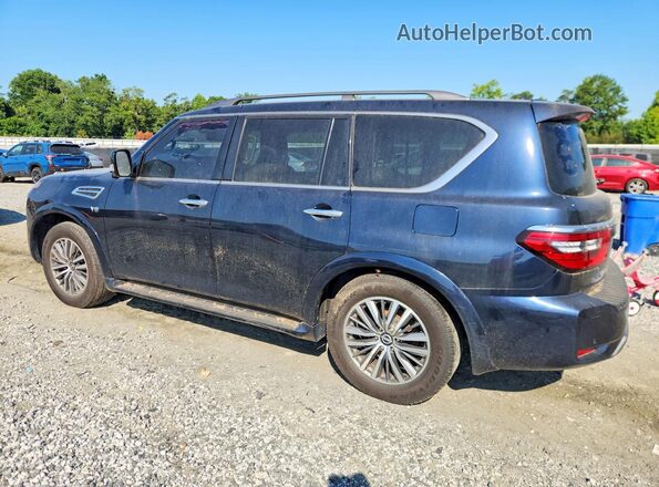 JN8AY2BA6M9372690 2021 NISSAN ARMADA Blue Trasero derecho