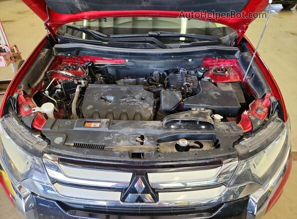 JA4AZ3A30GZ064219 2016 MITSUBISHI OUTLANDER Red Vista de la etiqueta del VIN