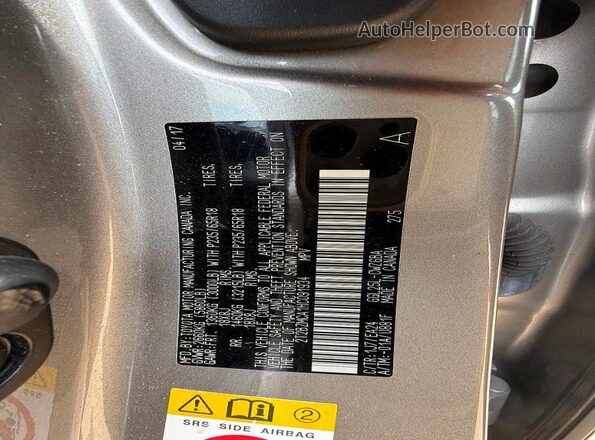 2T2BZMCA1HC091934 2017 LEXUS RX Серый Вид задней части салона