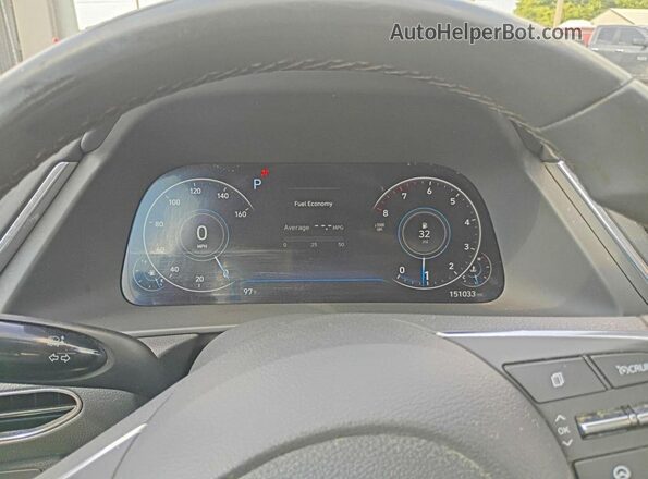 5NPEF4JA1LH060749 2020 HYUNDAI SONATA Black Вид щитка приладів