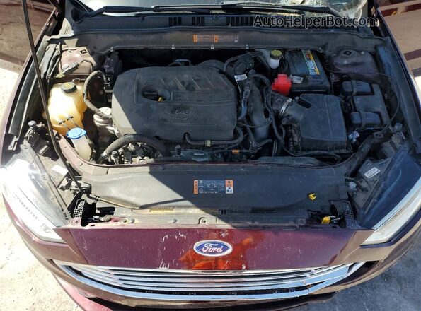 3FA6P0HD7JR202788 2018 FORD FUSION Maroon Widok komory silnika