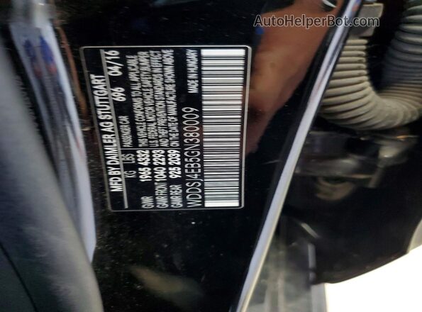 WDDSJ4EB5GN380009 2016 MERCEDES-BENZ CLA-CLASS Black Widok naklejki z numerem VIN