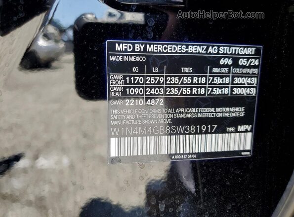 W1N4M4GB8SW381917 2025 MERCEDES-BENZ GLB-CLASS Black 