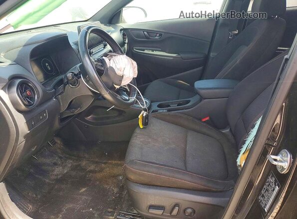 KM8K33A34NU868461 2022 HYUNDAI KONA Black Առջևի վահանակի տեսք