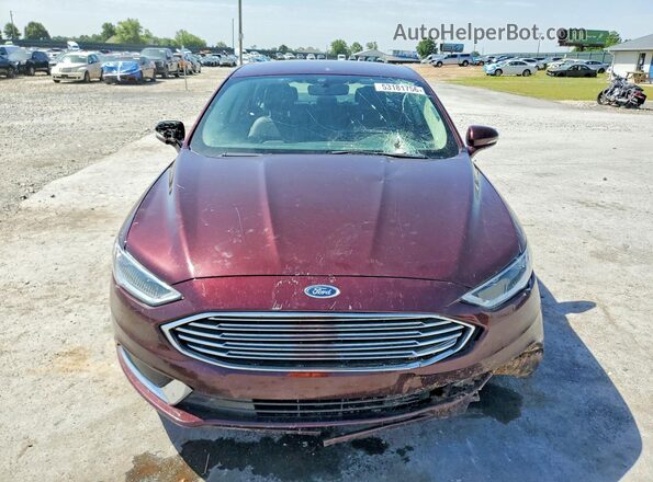 3FA6P0HD7JR202788 2018 FORD FUSION Maroon Widok z tyłu