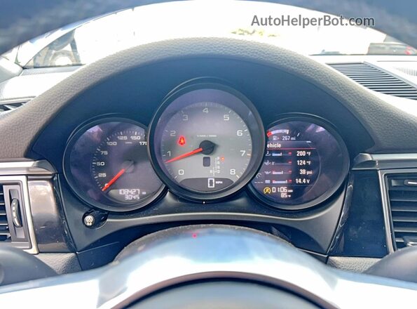WP1AB2A5XJLB34419 2018 PORSCHE MACAN Blue Вид щитка приладів