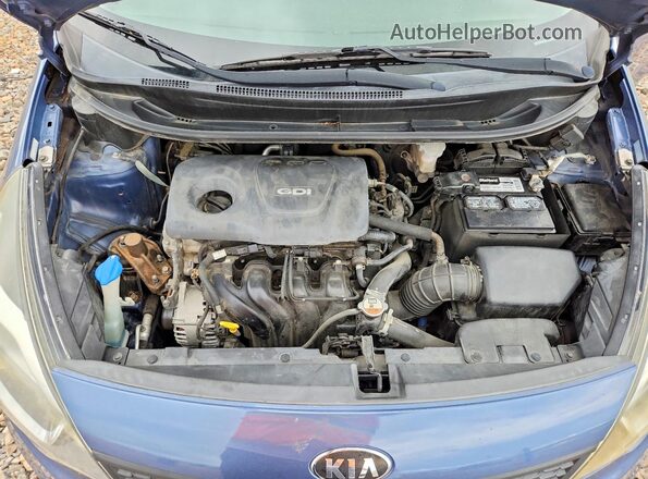 KNADM4A39G6633557 2016 KIA RIO Blue ძრავის განყოფილების ხედი