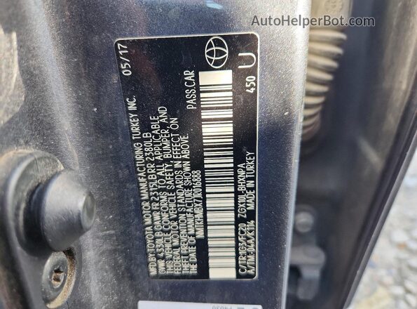 NMTKHMBX7JR016888 2018 TOYOTA C-HR Gray Панорамний вид салону 360°