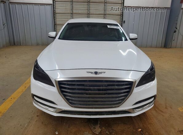 KMHGN4JE5JU284653 2018 GENESIS G80 White Հետևի տեսք