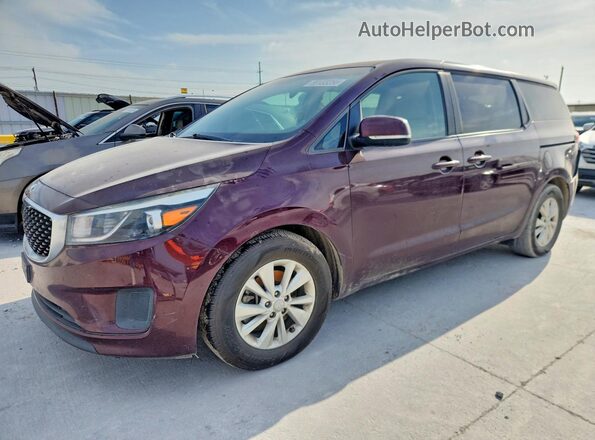 KNDMB5C16J6389349 2018 KIA SEDONA Maroon უკანა მარცხენა