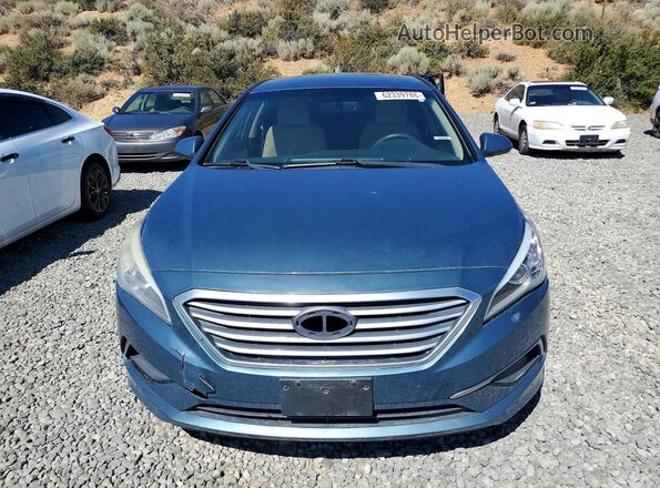 5NPE24AF4HH444796 2017 HYUNDAI SONATA Blue Widok z tyłu