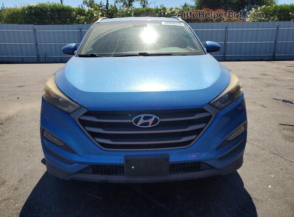 KM8J33A44GU091674 2016 HYUNDAI TUCSON Blue Vista trasera
