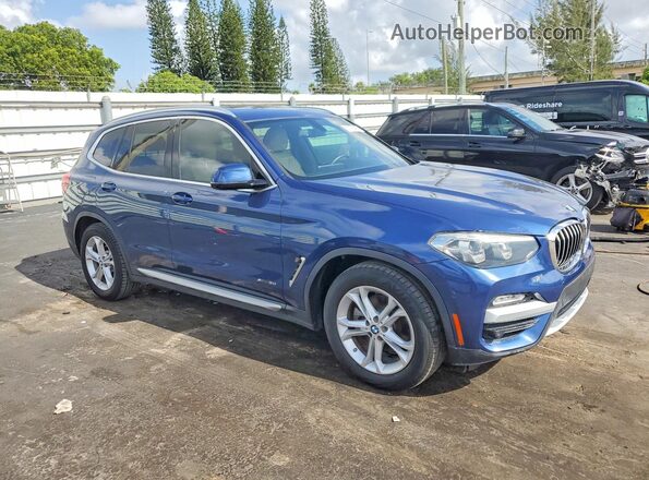 5UXTR9C5XJLD61865 2018 BMW X3 Blue Вид спереду