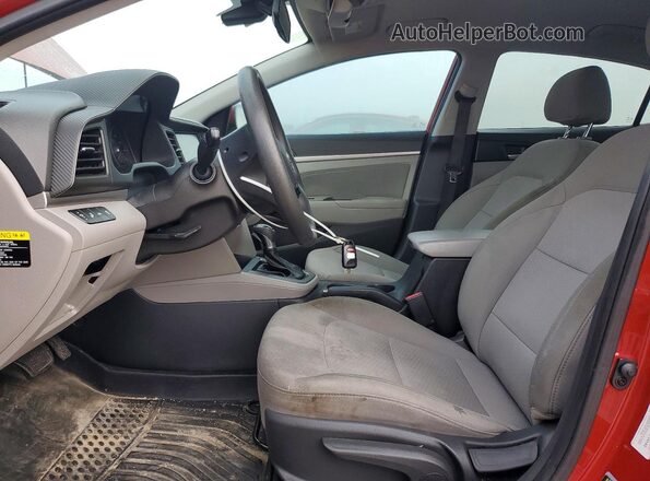 5NPD84LF8KH420158 2019 HYUNDAI ELANTRA Red წინა პანელის ხედი