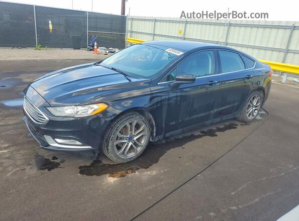 3FA6P0HD2HR270586 2017 FORD FUSION Black Trasero izquierdo
