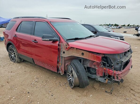 1FM5K8GT3GGC70805 2016 FORD EXPLORER Red Դիմացի տեսք