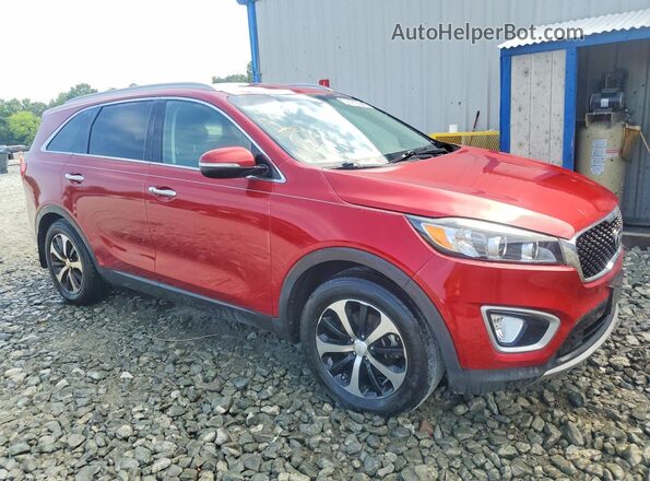 5XYPH4A58JG398109 2018 KIA SORENTO Red Widok z przodu