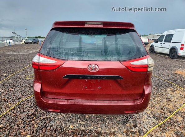 5TDZZ3DC0HS867121 2017 TOYOTA SIENNA Red Vista interior delantera