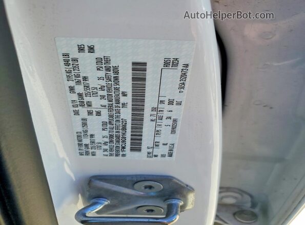 1FMCU9G91KUB66237 2019 FORD ESCAPE White VIN կոդի պիտակի տեսք