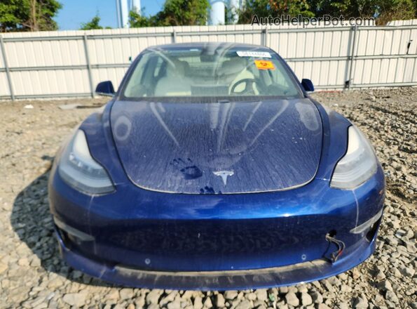 5YJ3E1EB8KF450918 2019 TESLA MODEL Blue Vista trasera