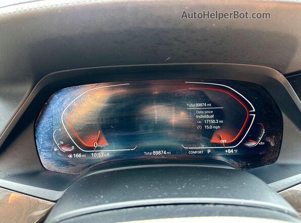 5UXCY6C08N9L59277 2022 BMW X6 Black Instrument cluster view