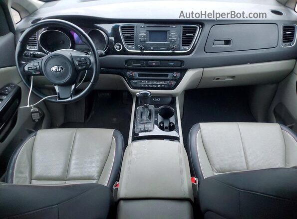 KNDMC5C10G6155424 2016 KIA SEDONA Black ხელსაწყოთა პანელის ხედი