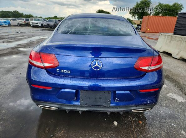 WDDWJ4JB9HF326201 2017 MERCEDES-BENZ C Blue Սալոնի դիմացի տեսք