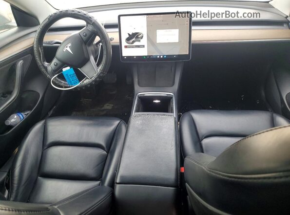 5YJ3E1EA0MF091641 2021 TESLA MODEL Blue Widok zestawu wskaźników