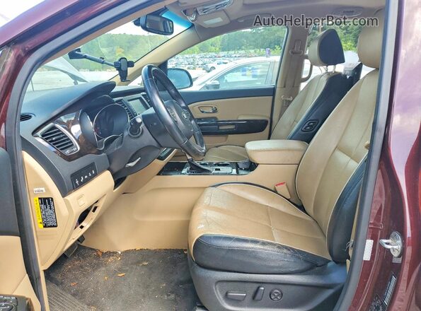 KNDMC5C13K6536886 2019 KIA SEDONA Maroon Front interior view