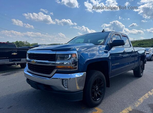 2GCVKREC4J1111440 2018 CHEVROLET SILVERADO Синий Задняя правая четверть