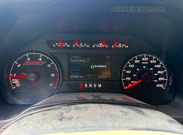 1FTEW1E42KFC90537 2019 FORD F150 Black Вид щитка приладів