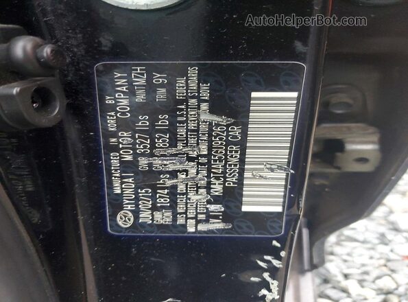 KMHCT4AE5GU952674 2016 HYUNDAI ACCENT Black Вид наклейки з VIN-кодом