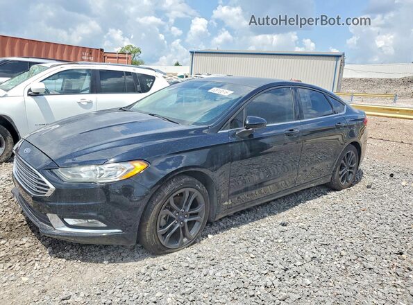 3FA6P0HD8JR279735 2018 FORD FUSION Black უკანა მარცხენა