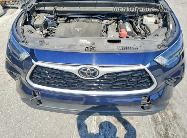 5TDCZRAH7NS546164 2022 TOYOTA HIGHLANDER Blue VIN sticker view