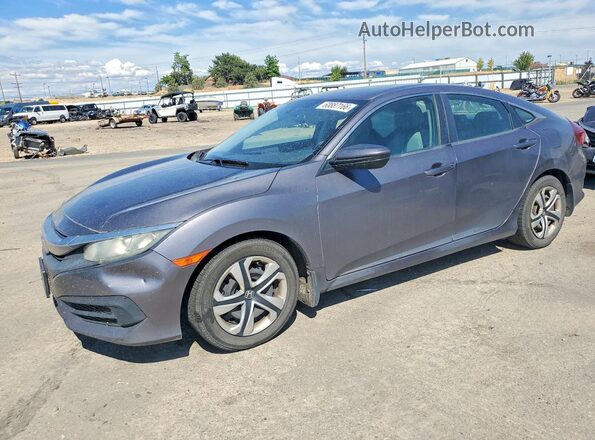 2HGFC2F56JH513008 2018 HONDA CIVIC Gray Trasero izquierdo