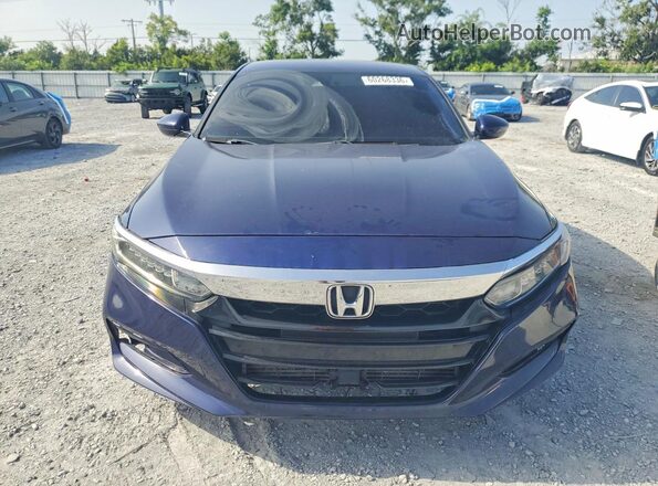 1HGCV1F16JA069423 2018 HONDA ACCORD Blue Rear view
