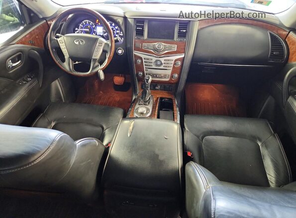 JN8AZ2NE2J9192503 2018 INFINITI QX80 Brown ხელსაწყოთა პანელის ხედი