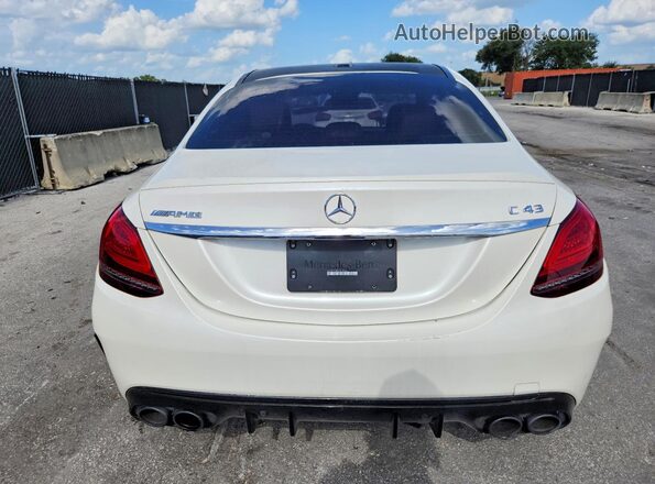 55SWF6EB0KU318256 2019 MERCEDES-BENZ C Белый Вид салона спереди