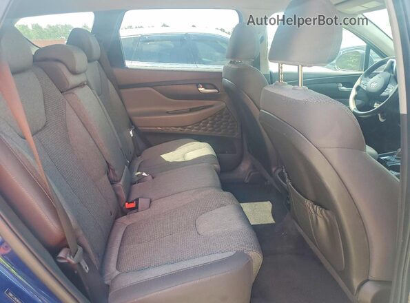 5NMS23AD8KH048080 2019 HYUNDAI SANTA FE Blue Вид підкапотного простору
